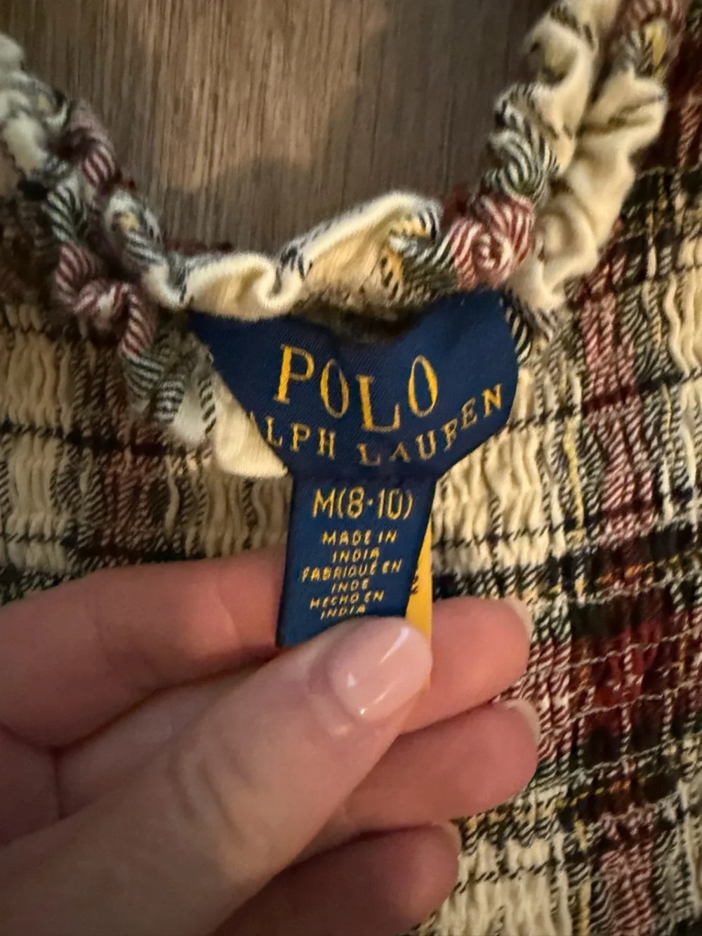 Polo Ralph Lauren plaid smocked